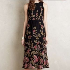 Anthropologie One Fine Day Women's Size 4 Floral Sleeveless Midi Dress